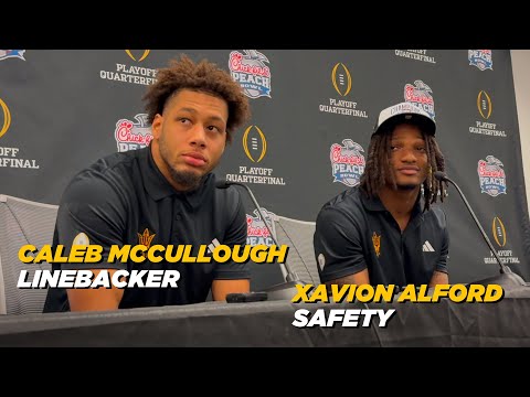 ASU DB Xavion Alford & LB Caleb McCullough preview the Peach Bowl vs. Texas