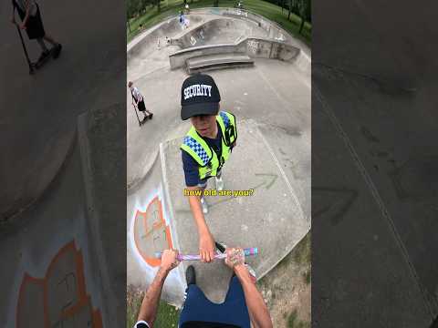 “i’ll get my dad” bruh💀 #scooter #skatepark #police #security #skit