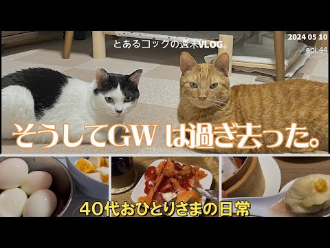 40代おひとりさまの日常「そうしてGWは過ぎ去った。」　epi.44｜ゴールデンウィーク｜大掃除｜断捨離｜自炊｜