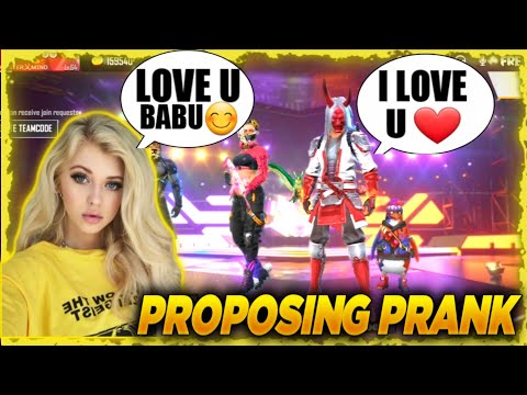 PROPOSING A CUTE  GIRL IN FREEFIRE PRANK 😱||SHE IS SOO CUTE || BEST PRANK EVER