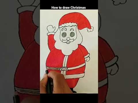 How to draw cute Santa Claus #durgeshinventus #shorts #christmas