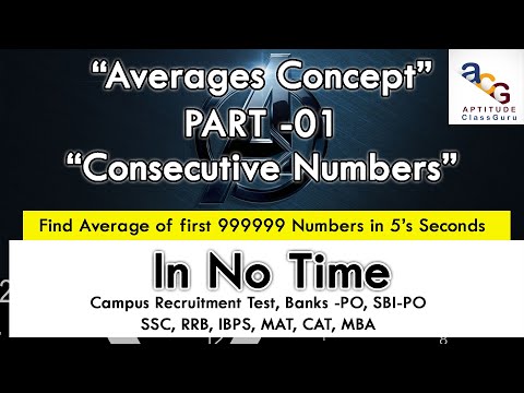 Average of Consecutive Numbers | Part 01 | Concept, ShortCut, Tricks | Aptitude Question and Answers