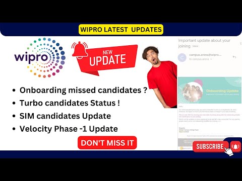 WIPRO ELITE ONBOARD UPDATE | SIM | TURBO | VELOCITY | 2022 |