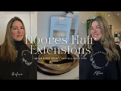 UNBOXING + INSTALLING DOORES HAIR EXTENSIONS  | I-Tip Install, hair extension install, amazon hair