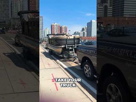 Trailering a Boat on Difficult Mode: Trailering with Bridge Marina #shorts #trailering