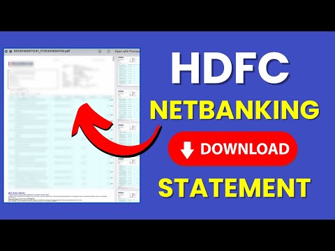 How to Download Statement from HDFC Bank Net Banking?