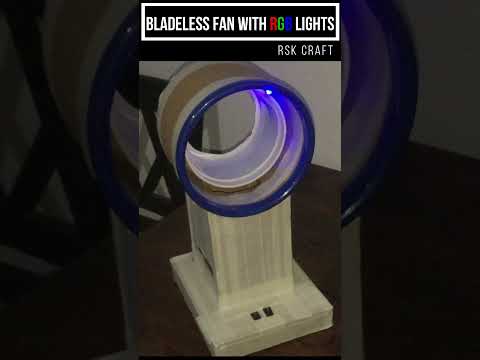 How To Make A Bladeless Fan With RGB Lights | DIY Bladeless Fan | Magic of Bladeless Fans#Shorts