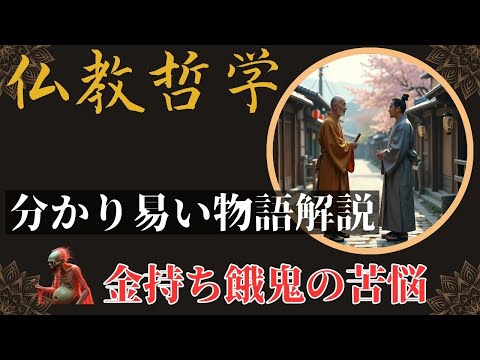 【仏教哲学】金持ち餓鬼の悩み ～富を持ちながら満たされない心と仏教の教え～