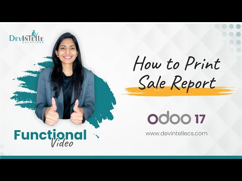 How to Print Sale Report in odoo | Sale Order Report