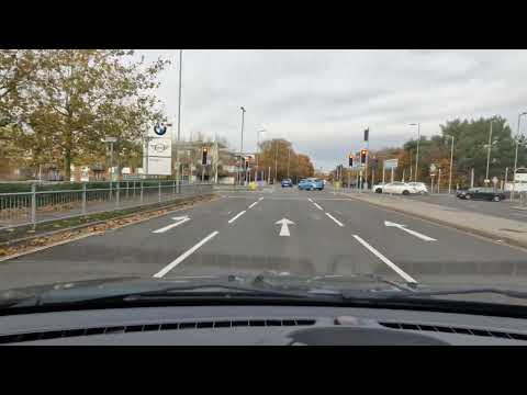 A325 N to Pinehurst Roundabout to Kingsmead & Pedestrian Crossings. Farnborough Driving Test Route