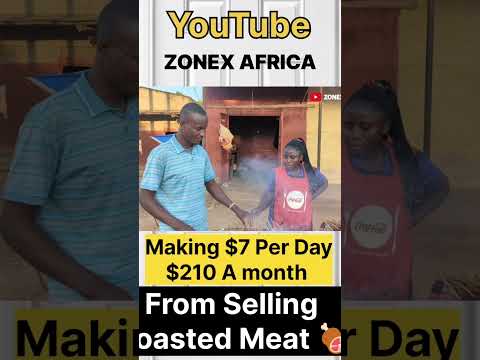 How she makes $210 A month from selling Roasted Meat on the Road side.