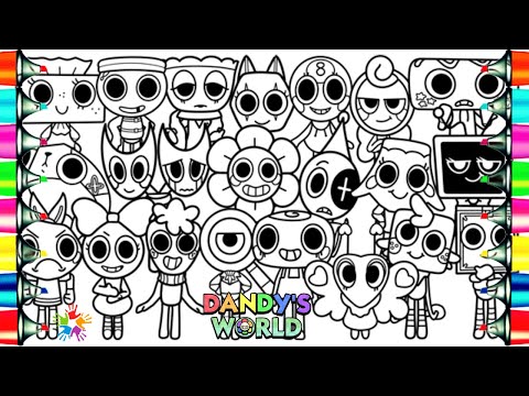 DANDY's WORLD Roblox New Coloring Pages / How To Color ALL Characters / NCS Music