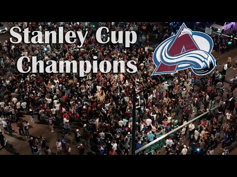 COLORADO AVALANCHE STANLEY CUP CHAMPIONS!!-Denver Celebrates