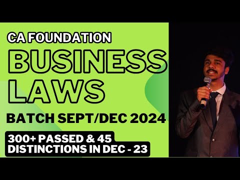 Business Laws - Sept/Dec 2024 Batch Announcement! #cafoundation #businesslaws #icai