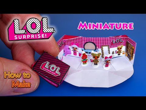 LOL Surprise Furniture set. DIY Miniature for DollHouse | No Polymer Clay!