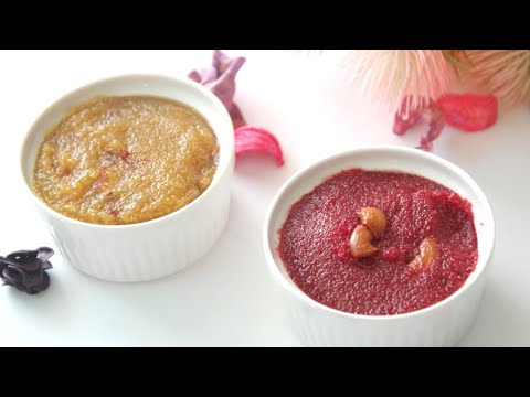 Hotel Style Rava Kesari in 2 ways || Saffron milk Kesari || Beetroot Rava Kesari || Asheescookbook