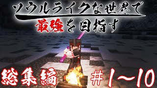 【ゆっくり実況】ソウルライクな世界で最強を目指すマインクラフト 総集編 Part1～Part10【Minecraft】