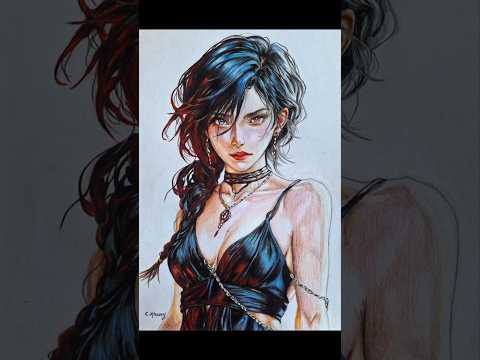 Gorgeous female portrait timelapse #art