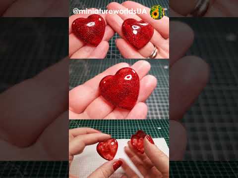 How to make miniature hearts and balloons for decorating dollhouse #diy #dollhousedecor