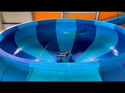 Toilet Bowl Waterslide at Aquapark Kladno, Czech Republic