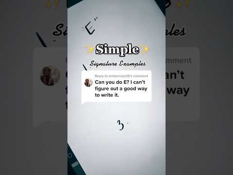 3 Simple Signature Examples for Letter E #signature #letra #lettering #e #art #howto #shorts