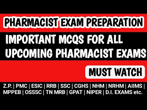 Pharmacist exam preparation | TNMRB | HSSC | PMC | MPPEB | OSSSC etc. exam preparation