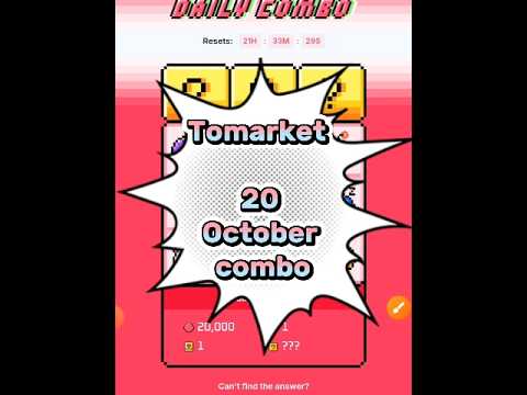 Tomarketcombo today | Tomarket 21 October daily combo | tomarket combo | new combo launch