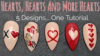 How To Make Heart Nail Art | Valentine's Nails | Easy Heart Nails