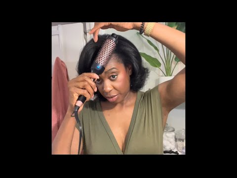 Part 2 using the VIRAL wavytalk round heated brusch on 4c hair