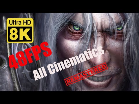 Warcraft III ALL Cinematics 8k 48 FPS (Remastered with Neural Network AI)