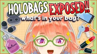 【HOLOBAGS】Inspecting Hololive Members Bags Once AGAIN! #kfp #キアライブ