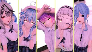 【ホロライブMMD】沙花叉クロヱ　雪花ラミィ　常闇トワ　紫咲シオン　星街すいせい【Carry Me Off】