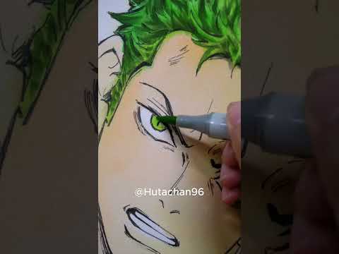 Drawing ZORO - One Piece #hutachan #shorts