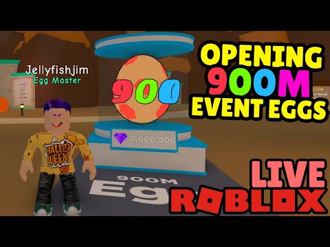 Opening 900M EVENT EGGS on Bubble Gum Simulator (STREAM)