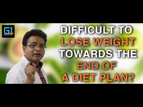 Why is it so difficult to lose weight in the later stages of a diet plan?