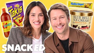 Glen Powell and Adria Arjona Swap Favorite Snacks | Snacked