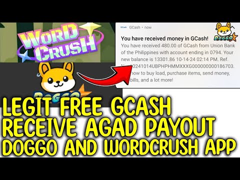 LEGIT GCASH GAME RECEIVE ₱480 KAY WORDCRUSH AND DOGGO APP NO NEED INVITE TO PAYOUT BRO