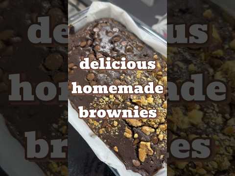 Delicious Homemade Brownies! Recipe By Aiza #eimaansisters #brownies #baking #cute #browniesviral