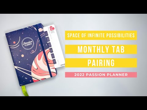 Space of Infinite Possibilities - Monthly Tabs for the 2022 Passion Planner