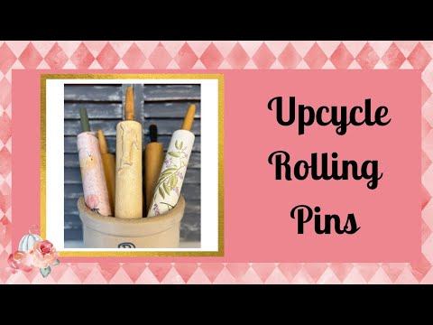 UP-CYCLED ROLLING PINS into Spring Home Decor using Thrift Store finds and a Mystery item  Display