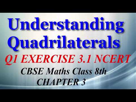 Understanding Quadrilaterals - Maths Class 8th - Ex 3.1 - Q1 - Chapter 3 - NCERT - CBSE