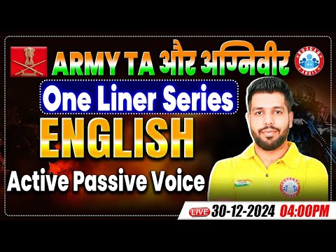 Army TA And Agniveer English One Liner Series | Active Passive Voice | English Practice Set