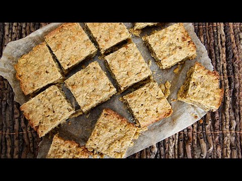 Easy Oat Squares Banana and Walnut Style - super healthy plant-based