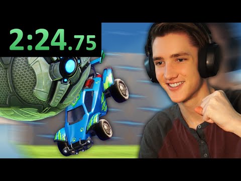 I tried speedrunning the Newest Dribbling Course in Rocket League...