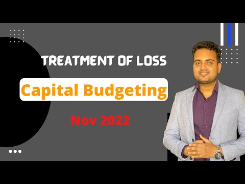 Treatment of loss in Capital Budgeting| Financial Management| CA Exam Nov 2022