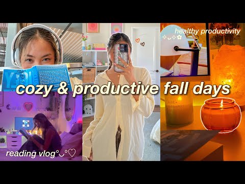 cozy & productive FALL days ๑˘ᵕ˘reading vlog, getting my life together, mini self care haul