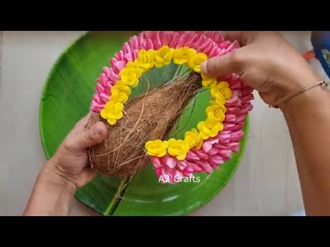 Lakshmi Puja Coconut Decoration for Deepawali 2024