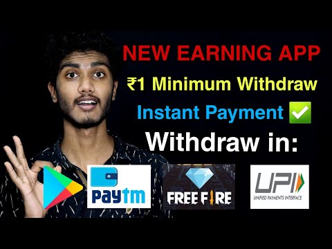 ₹1 Minimum redeem new money earning app 2021|earn free paytm cash | free fire free diamond malayalam