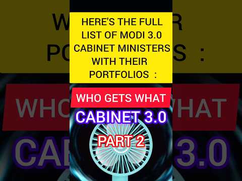 MODI 3.0 CABINET MINISTER LIST 2024 | NEW CABINET MINISTERS  LIST JUNE 2024 | PART 2 | #shorts