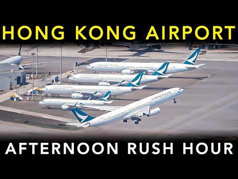 HONG KONG AIRPORT🇭🇰 - Plane Spotting | Afternoon RUSH HOUR